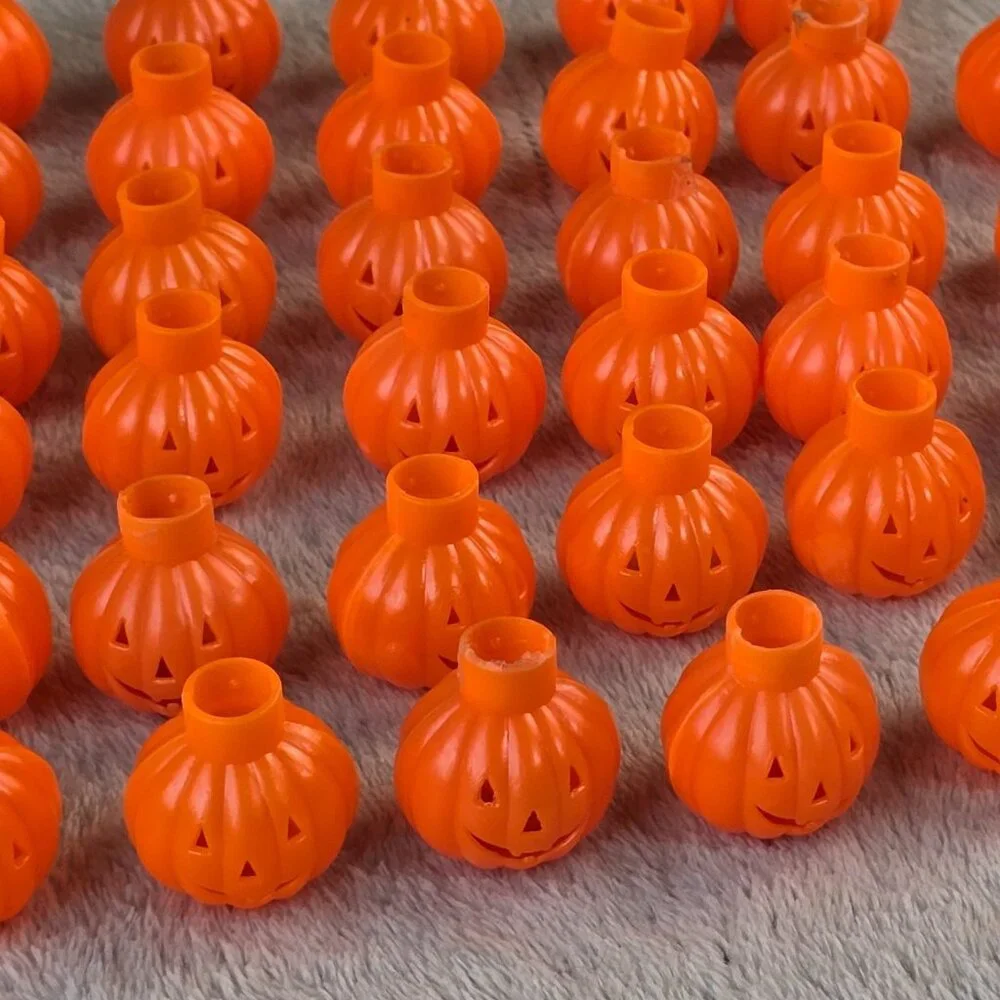 Halloween Pumpkin Light Covers 34 Orange Plastic Jack O Lantern String Lights